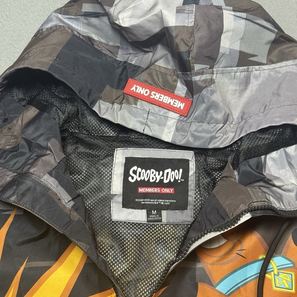Members Only Jacket Mens M Scooby Doo Shaggy Mystery Machine Windbreaker NEW - Picture 2 of 10